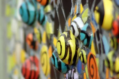 Mosaic pattern on wall Stock Photos