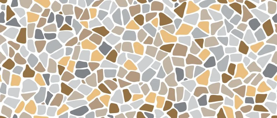 Mosaic pebble stone pattern background for tile Illustrazione stock