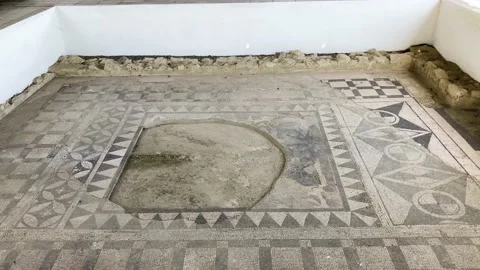Mosaic from the Phrygian period Stock Footage 237283105