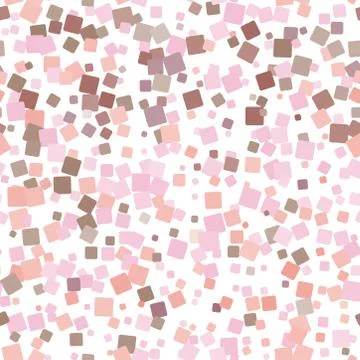 Mosaic pink seamless pattern on white background. Vector Stock Illustration
