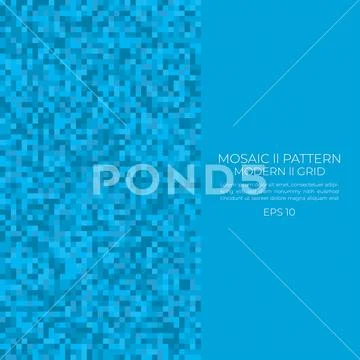 Mosaic pixel pattern background geometric square shape table style Illustration