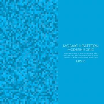 Mosaic pixel pattern background geometric square shape table style Stock Illustration