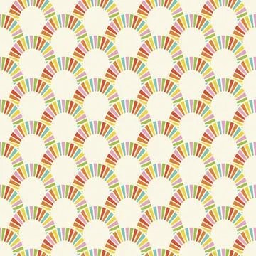 Mosaic rainbow scale seamless repeat pattern, vector pattern tile Illustrazione stock