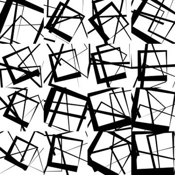 Mosaic of random, scattered lines. Stock Illustration