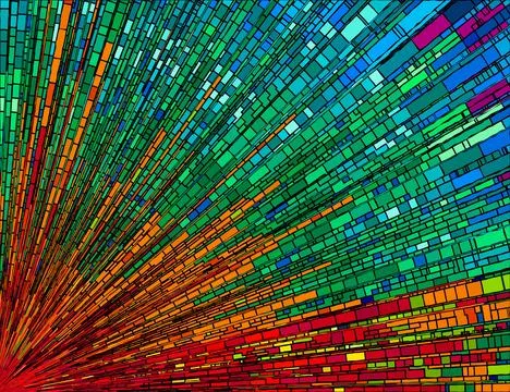 Mosaic rays background in colors vector illustration Stock Photos