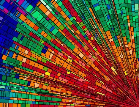 Mosaic rays background in colors vector illustration Stock Photos