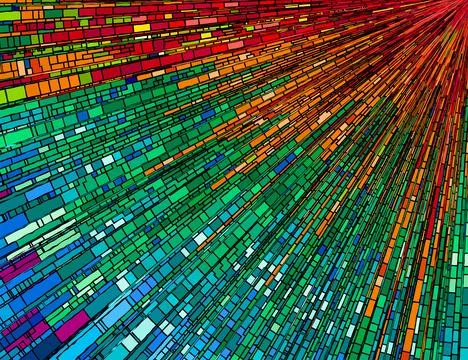 Mosaic rays background in colors vector illustration Stock Photos