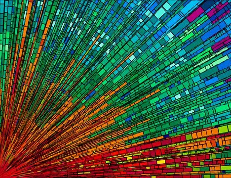 Mosaic rays background  Stock Illustration