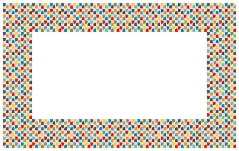 Mosaic rectangle frame. Vector illustration Stock Illustration