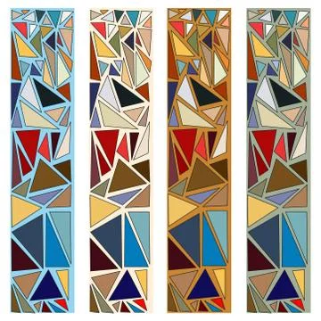 Mosaic rectangle pattern. Isolated on white background. Vector Stockillustratie