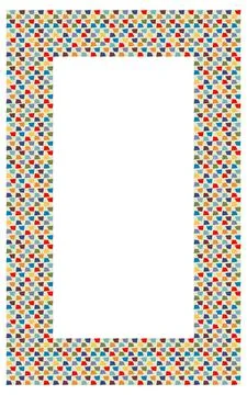 Mosaic rectangle vertical frame. Vector illustration Stock Illustration