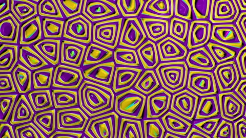 Mosaic with rectangular shapes in purple and yellow color deforming randomly Stock Footage 243381275