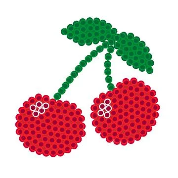 The mosaic of red cherries Stock Illustration