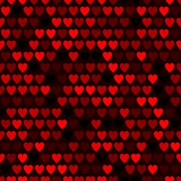 Mosaic red heart pattern. Decorative Vector texture for Valentines Day Stock Illustration