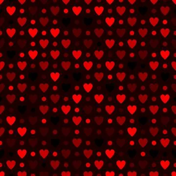 Mosaic red heart pattern. Decorative Vector texture for Valentines Day Stock Illustration