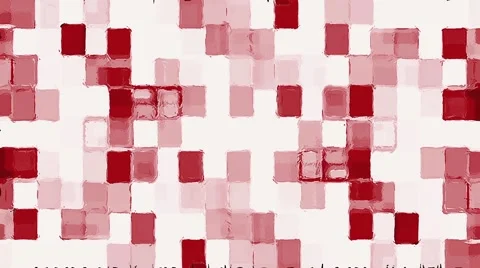 Mosaic Red Squares On White Moving Background Stock Footage 63305729