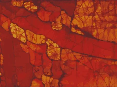 Mosaic of reddish tones with batik patterns. Stock Illustration