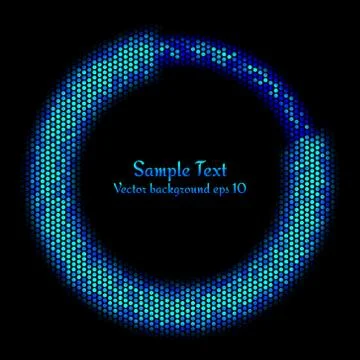 Mosaic ring with cuts and various diameers. Stock Illustration