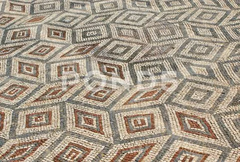 Mosaic in the roman ruins of conimbriga Stock Photos