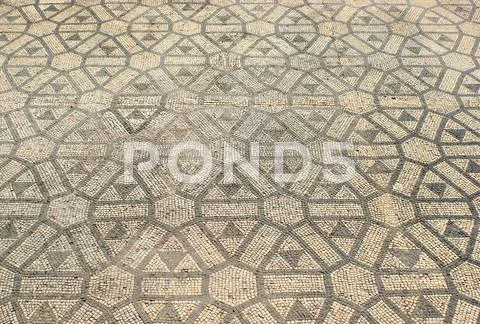 Mosaic in the roman ruins of conimbriga Stock Photos