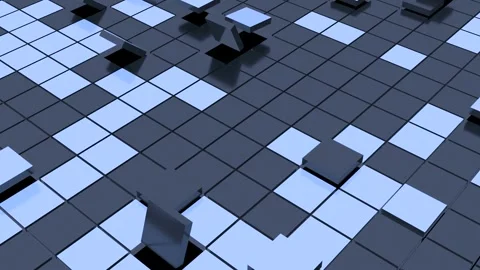 Mosaic of rotating cubes. Seamless loop Stock Footage 264015595