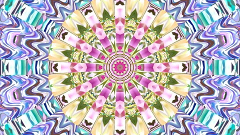 Mosaic round ornament coruscating and vibrating. Stock Footage 257515858
