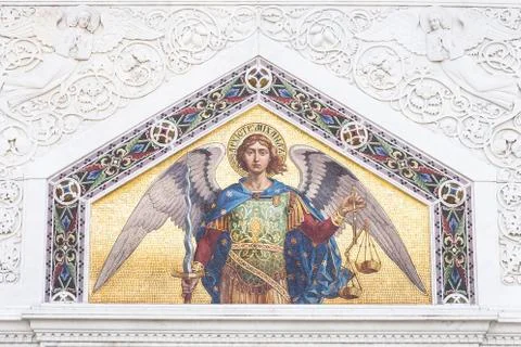 Mosaic of Saint Michael 스톡 사진