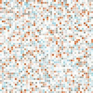 Mosaic seamless colored pixel vector background Stock Illustration