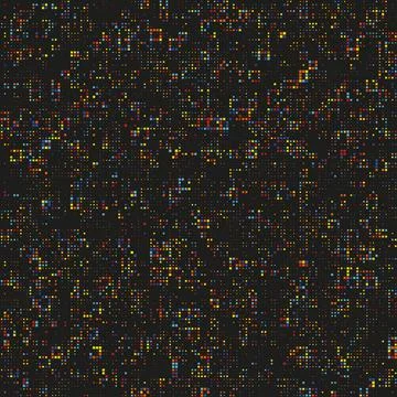 Mosaic seamless dark colored pixel background. Stock Illustration