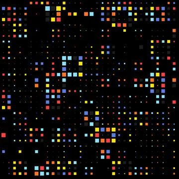 Mosaic seamless dark pixel vector background Stock Illustration