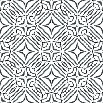 Mosaic seamless pattern. Black and white nice Illustrazione stock