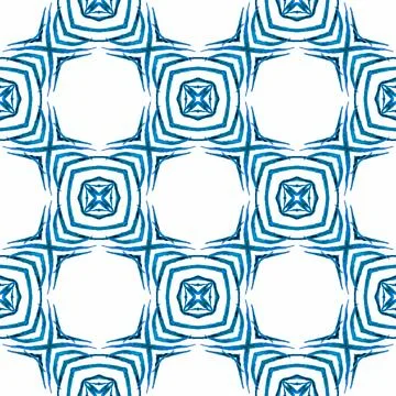 Mosaic seamless pattern. Blue neat boho chic Stock Illustration