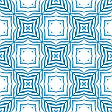 Mosaic seamless pattern. Blue popular boho chic Stock Illustration