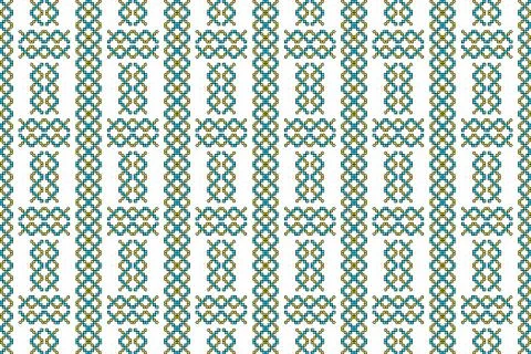 Mosaic seamless pattern on dark red background with frame for text. Stock Illustration