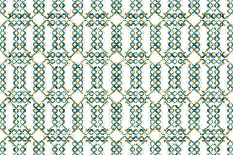 Mosaic seamless pattern on dark red background with frame for text. Stock Illustration