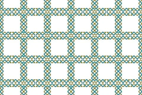 Mosaic seamless pattern on dark red background with frame for text. Stock Illustration