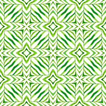 Mosaic seamless pattern. Green beautiful boho 스톡 일러스트