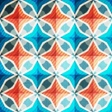 Mosaic seamless pattern with grunge effect Stock Illustration