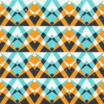 Mosaic seamless pattern with grunge effect Illustrazione stock