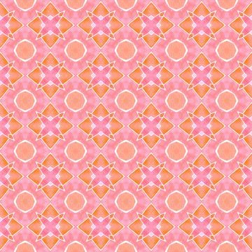 Mosaic seamless pattern. Orange astonishing boho Stock Illustration