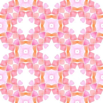 Mosaic seamless pattern. Orange bold boho chic Stock Illustration