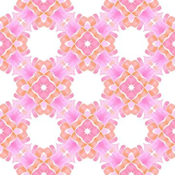 Mosaic seamless pattern. Orange likable boho chic Stock Illustration