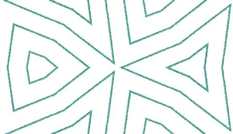 Mosaic seamless pattern. Turquoise symmetrical Stock Illustration