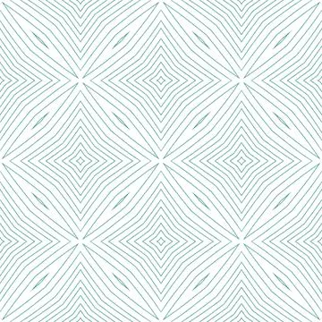 Mosaic seamless pattern. Turquoise symmetrical 스톡 일러스트