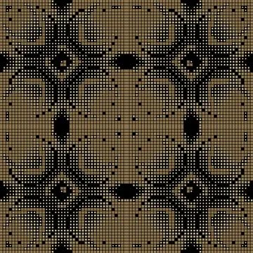 Mosaic seamless pattern. Vector half tone digital background. Modern repeat b Stock Illustration