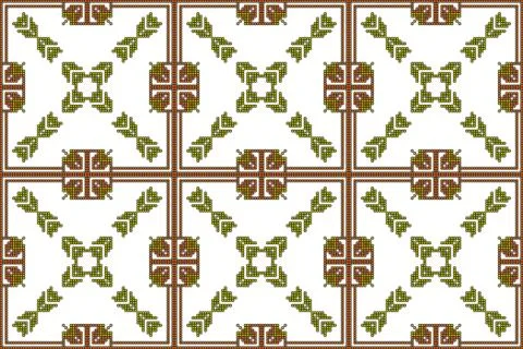 Mosaic seamless pattern. Vector Image. Stock Illustration