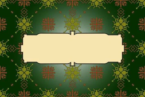 Mosaic seamless pattern. Vector Image. Olive and brown colors. Stock Illustration