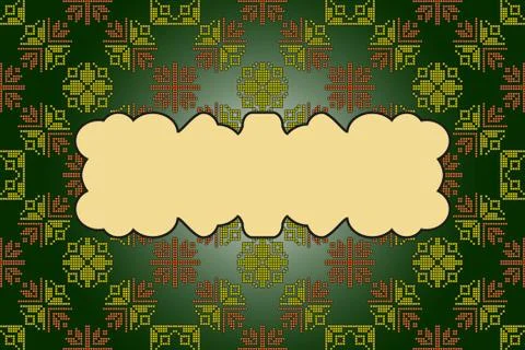 Mosaic seamless pattern. Vector Image. Olive and brown colors. Illustrazione stock