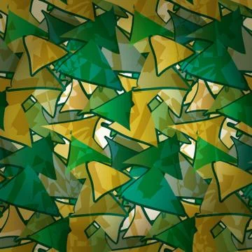 Mosaic seamless pattern vintage style with green Stock Illustration