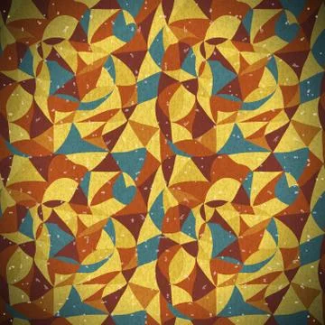 Mosaic seamless pattern vintage style Stock Illustration